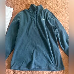 Northface Fleece Quarter Zip, Gray- Medium
